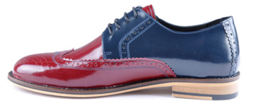Chester brogue red blue patent Antoine + Stanley AW13